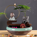 Indoor Waterfall Fountain Tabletop Fountain Waterfall Creative Fountain Office Desktop Decoration Home Living Room Fish Tank Decoration Opening Gift Tabletop cor (B)