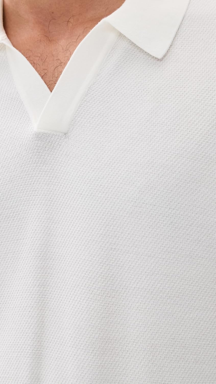 Theory Men's Brenan Johnny Collar Polo in Fine Bilen
