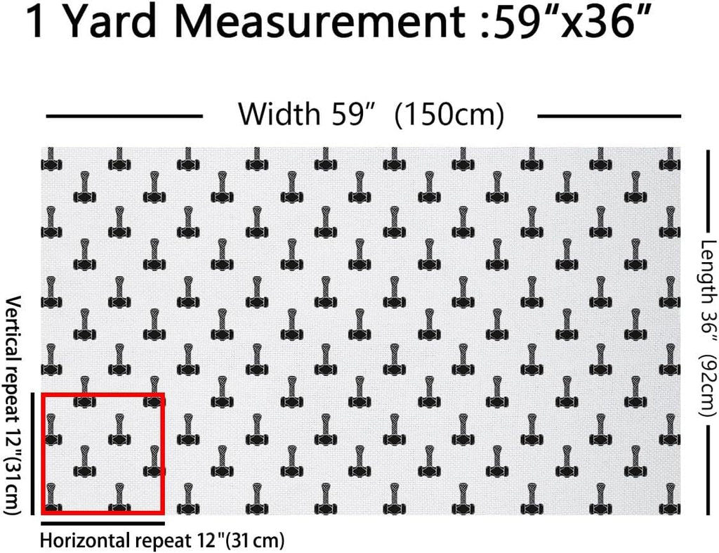 Erosebridal Flannel Fabric by The Yard Tool Abstract Hammer Soft Not Stretchy Fabric for Kids DIY Quilting Sewing Black White Geometric Simple Modern Craft Patchwork Upholstery Decor 10 Yards