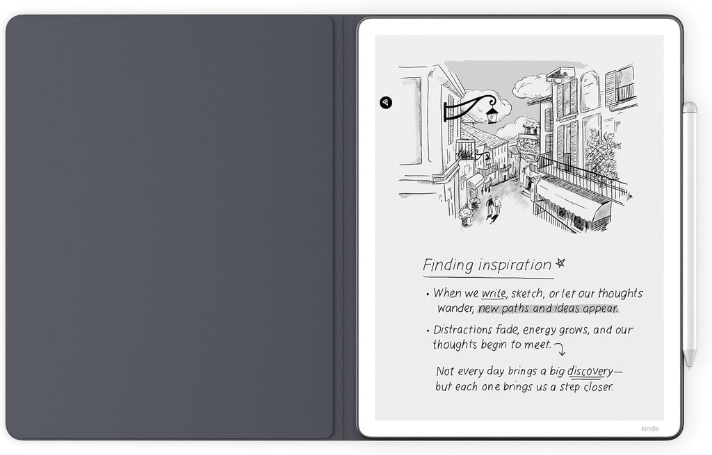 Introducing Amazon Kindle Scribe Executive Folio Cover with Magnetic Attach, Sleek Protective Case - Premium Leather