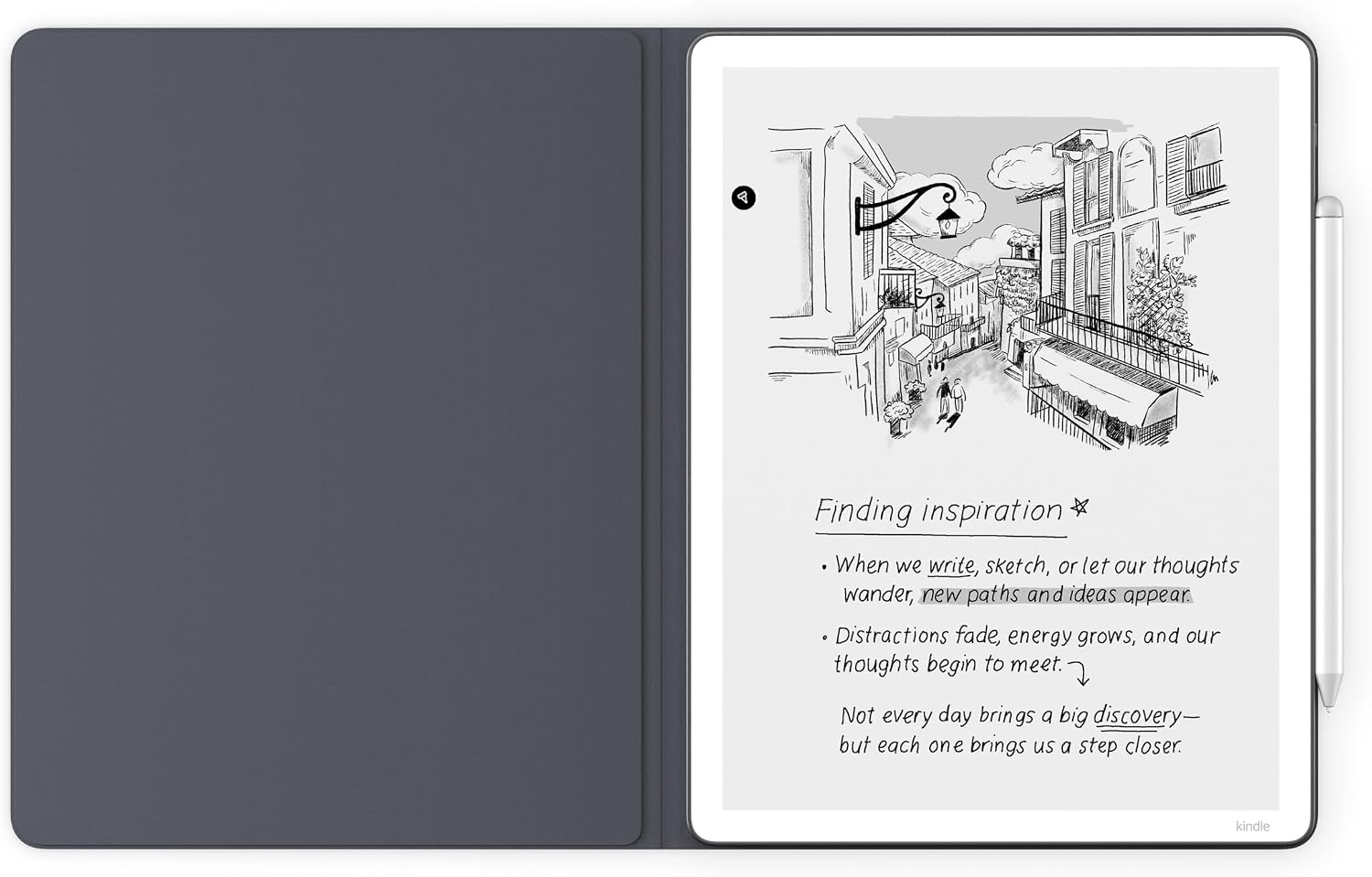 Introducing Amazon Kindle Scribe Executive Folio Cover with Magnetic Attach, Sleek Protective Case - Premium Leather