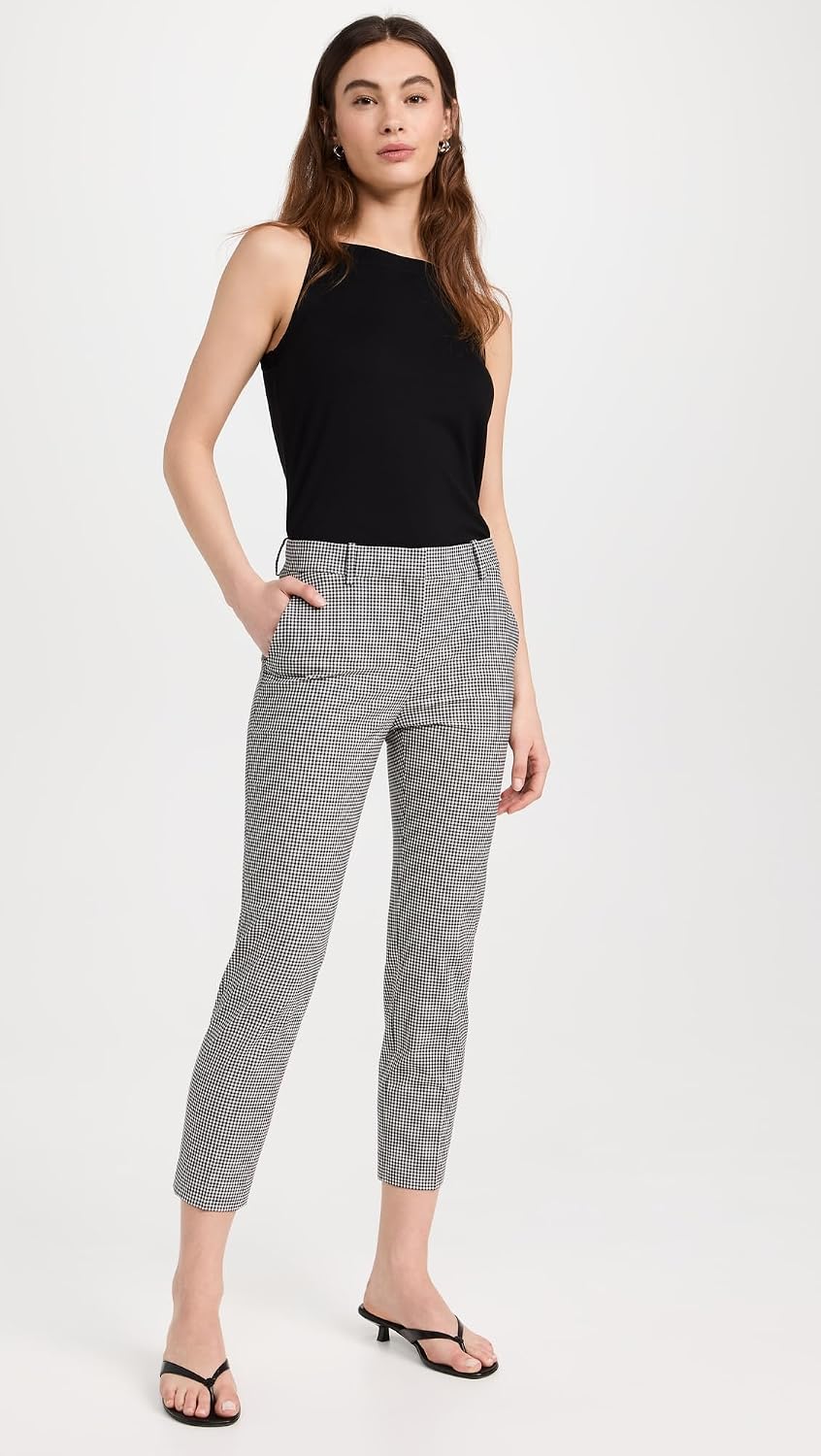 Theory Women's Treeca Tailor Check Pants
