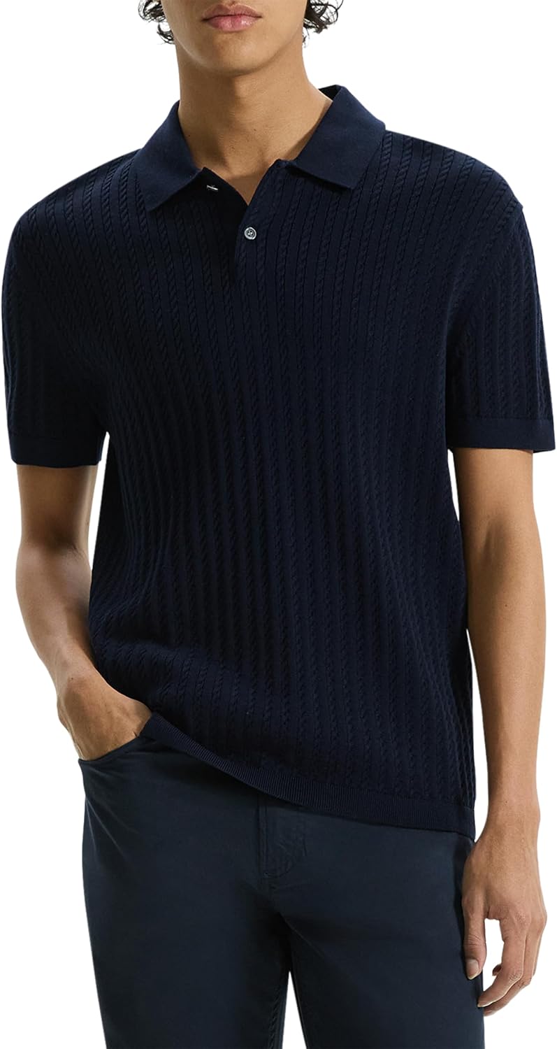 Theory Men's Ss Ca Polo in Breach