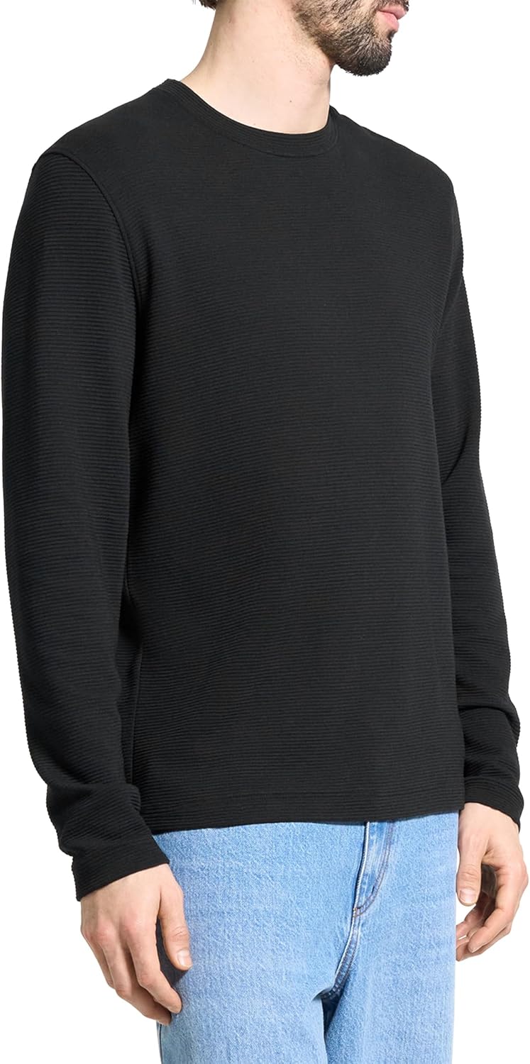 Theory Men's Delroy Tee Long Sleeve in Studio Jacquard