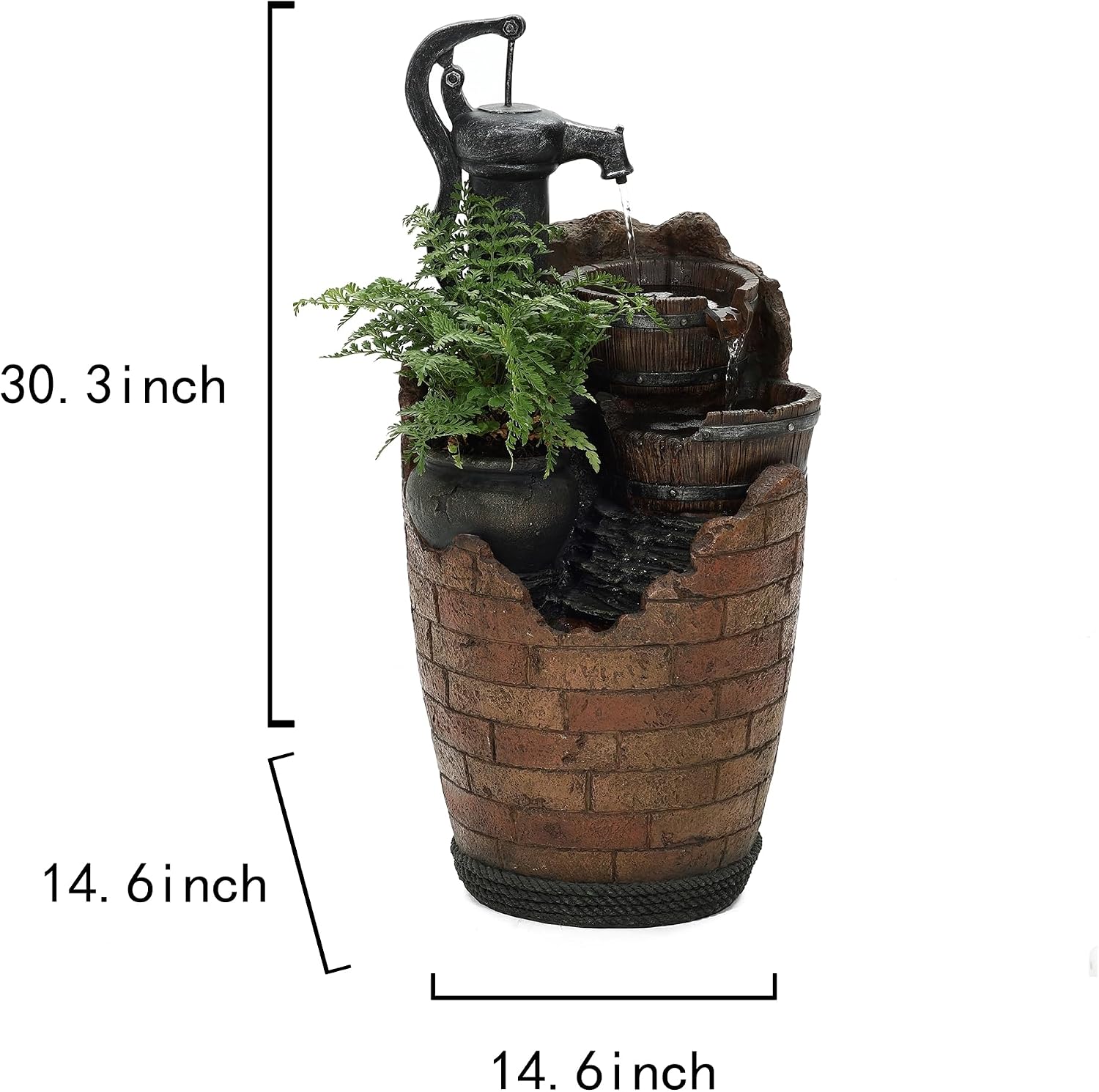 Glenville Water Pump Cascading Water Fountain