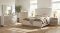 First of a Kind Dior Two Tone Luxury 5 Piece Queen Bedroom Set with Upholstered Tufted Headboard Modern Glam Design Coordinated Furniture Collection
