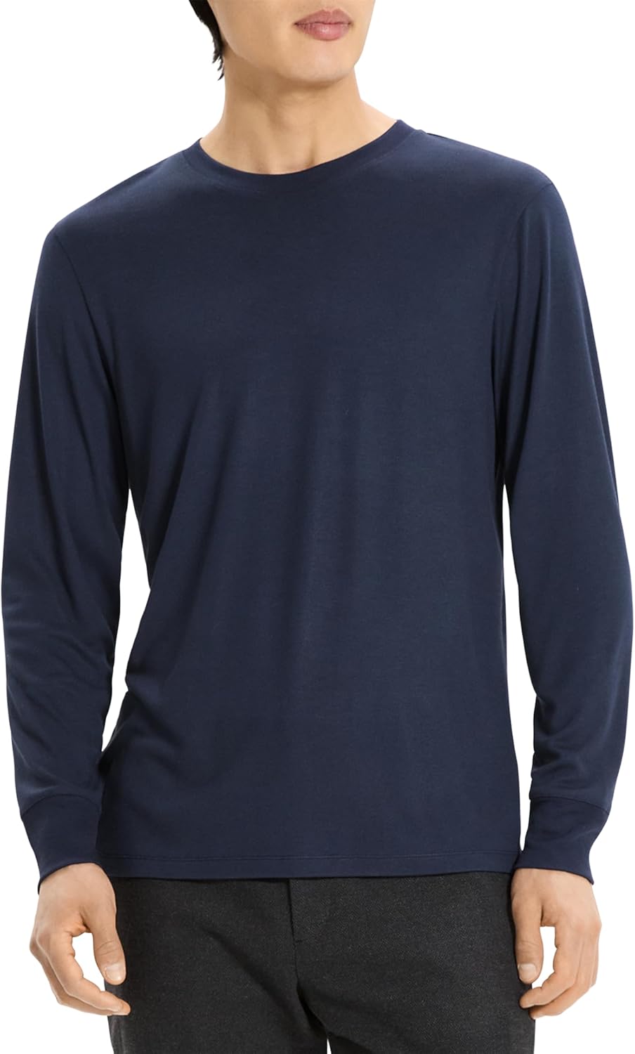 Theory Men's Essential Tee in Anemone Milano, Baltic, L