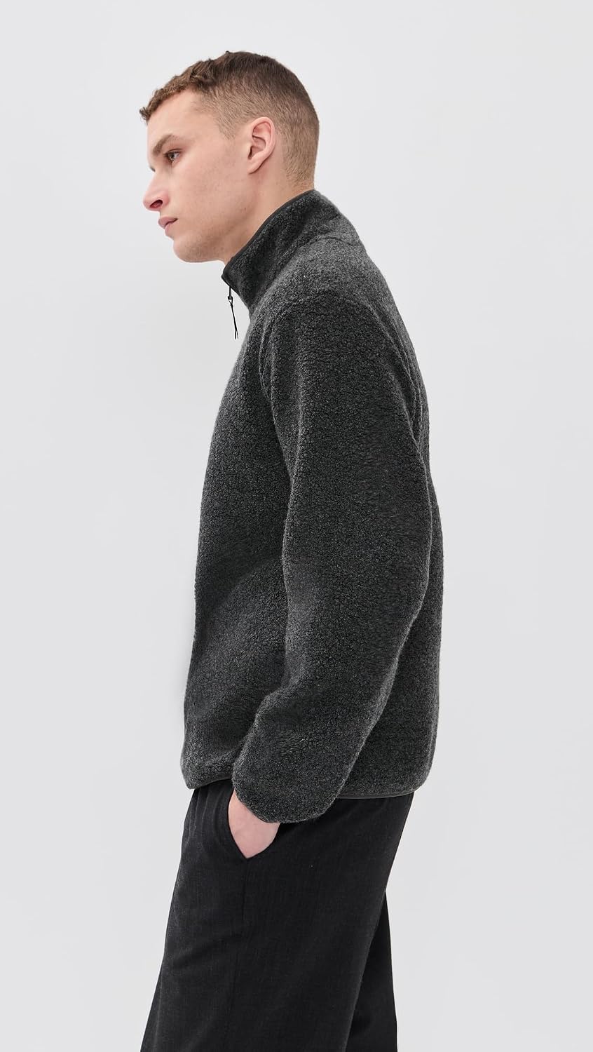 Theory Men's Quarter Zip Wool Pullover in Dynamic Wool
