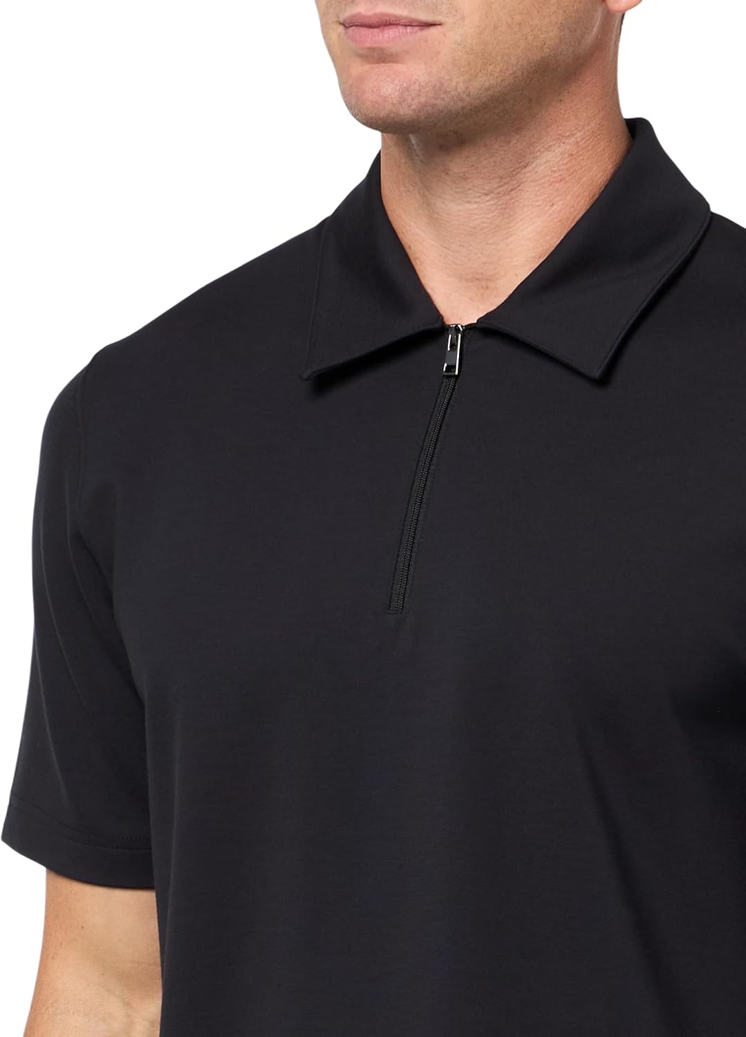 Theory Men's Ryder Quarterzip Polo in Relay Jersey