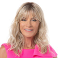 Toni Brattin Great Vibe Wig - Shoulder-Length Cut with Lightly Layered, Cascading Waves & Wispy Bangs - Heat-Friendly Fiber Looks & Feels Natural - Adjustable & Comfortable (Black, Regular)