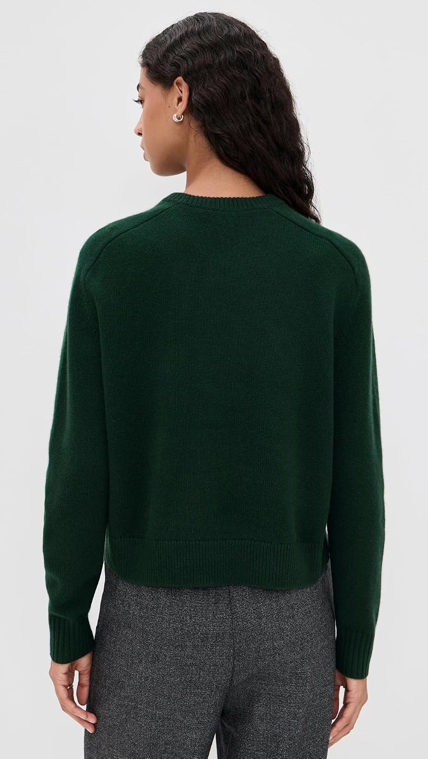 Theory Women's Cropped Crewneck Cashmere Sweater