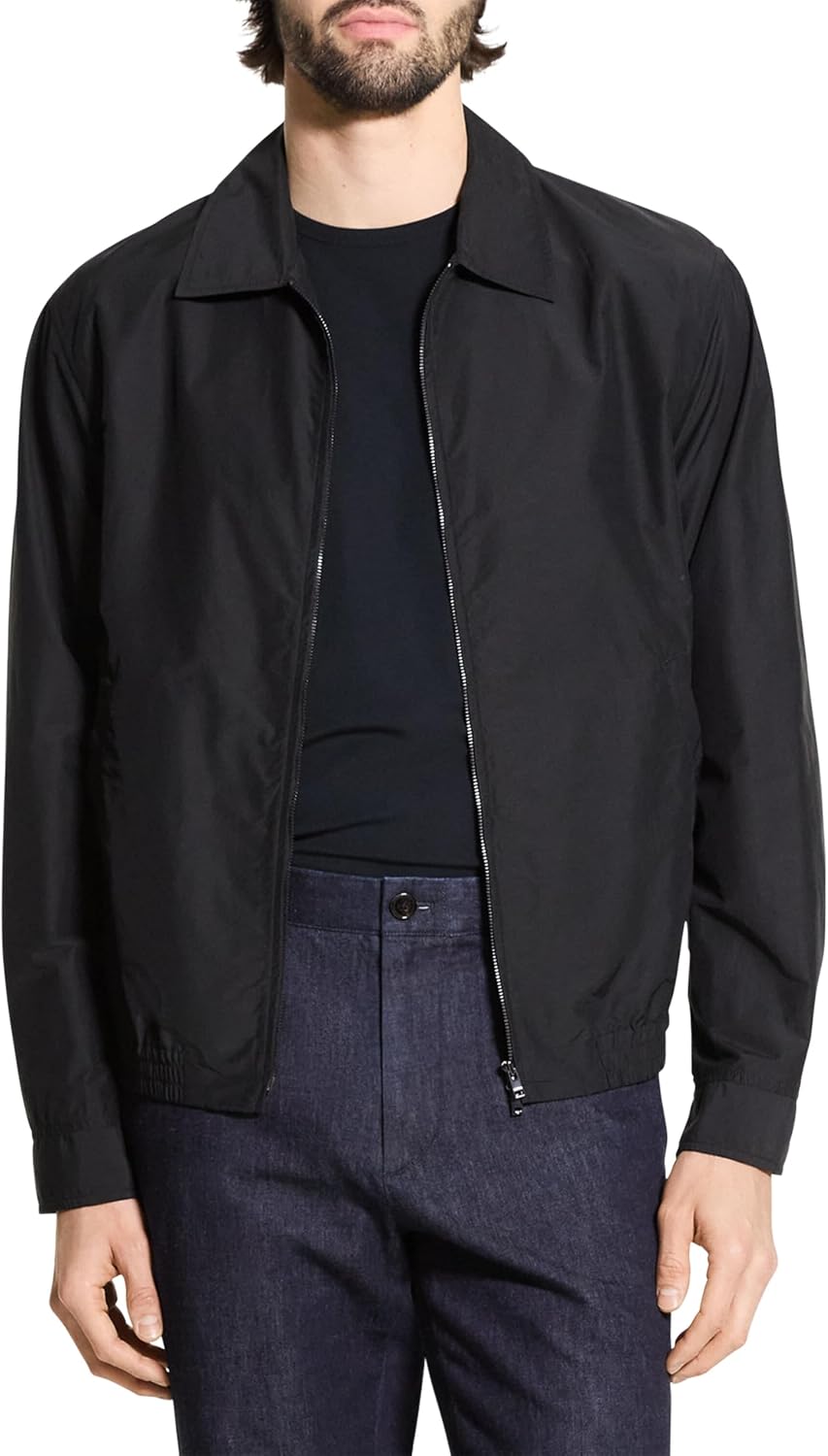 Theory Men's Zip Blouson Jacket in Soft Lawn