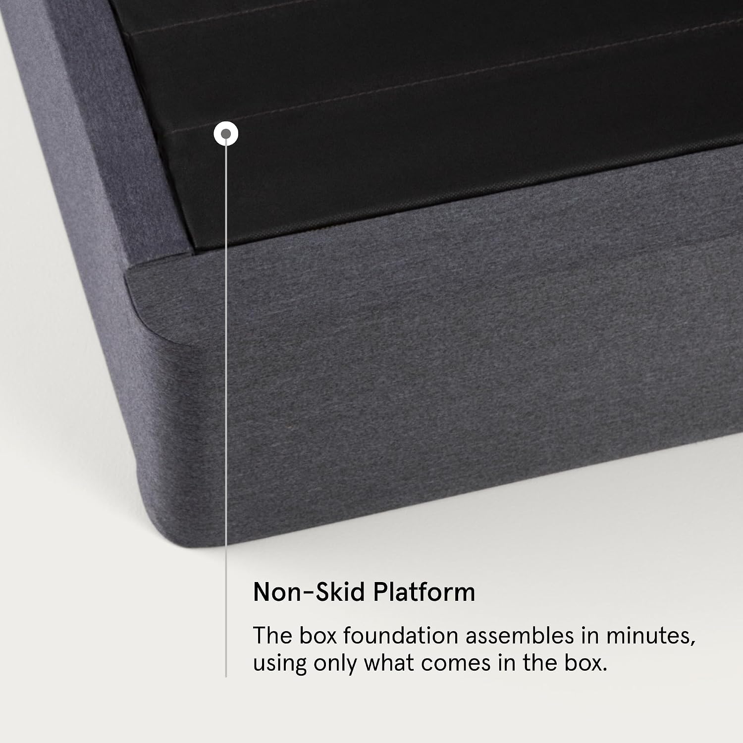Tuft & Needle Mattress Foundation Box Spring for Twin Size Beds; Simple Tool-Less Assembly; Durable Wood Construction; Non-Skid Surface; 5-Year Limited Warranty; GREENGUARD Gold Certified