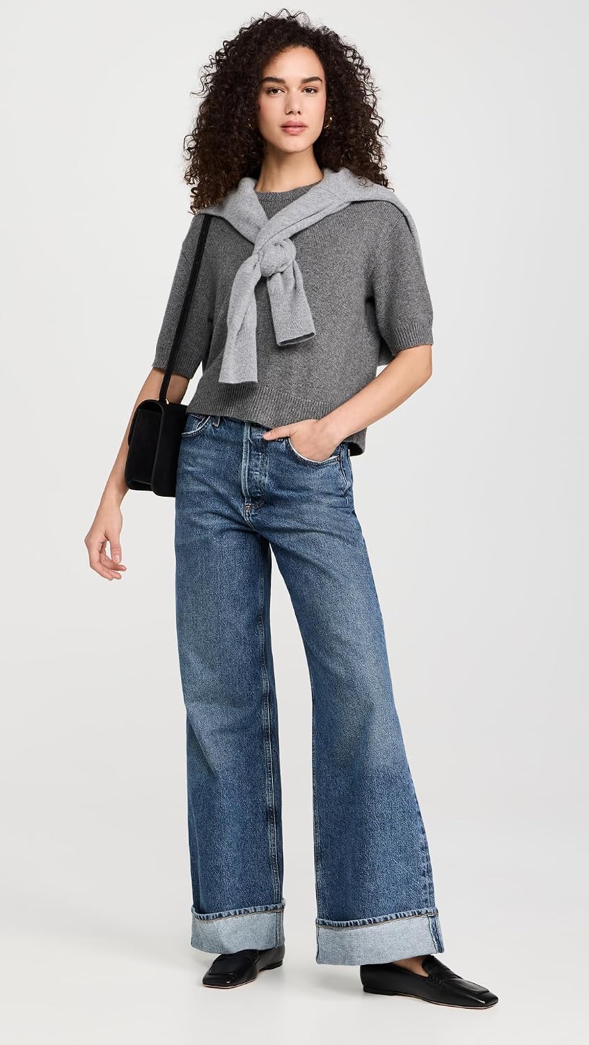 Theory Women's Crop Cashmere Tee