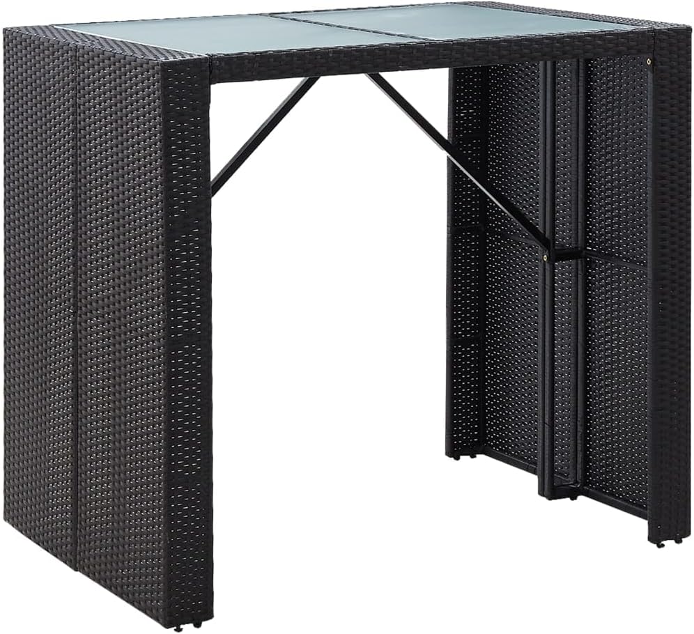 5 Piece Patio Bar Set Poly Rattan and Glass Blackqueen Bed Frame with headboard Queen Size Bed Frame King Size Bed Frame King Platform Bed Frame Metal Bed Frame Queen Size