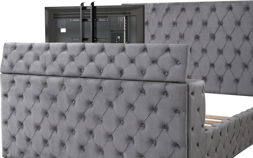 Encore 5PC King Bedroom Set Including Manufactured Wood & Fireplace in Gray