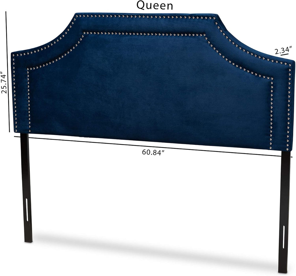Baxton Studio Headboards, Queen, Navy Blue