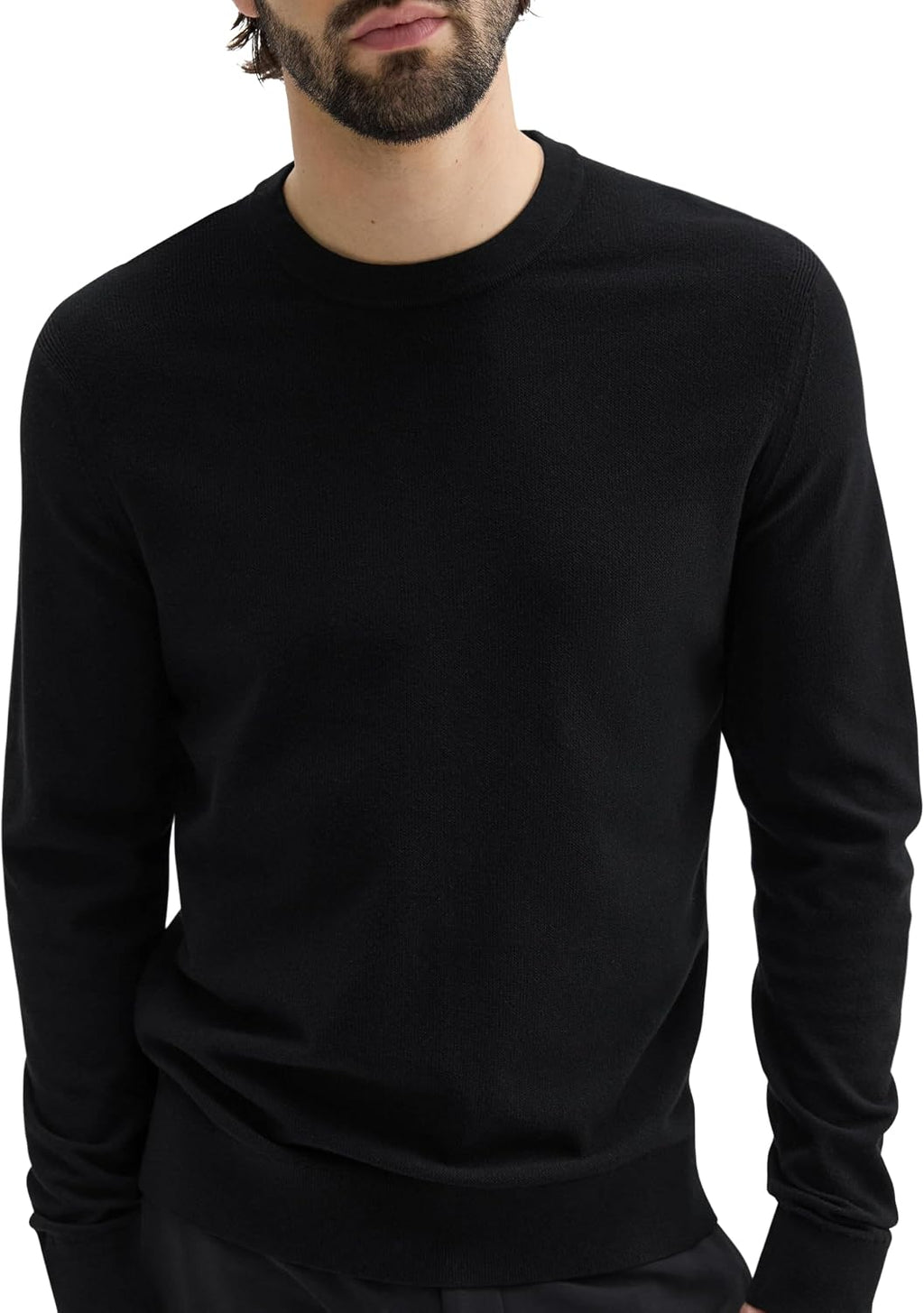 Theory Men's Riland Crewneck Grid in Light Bilen