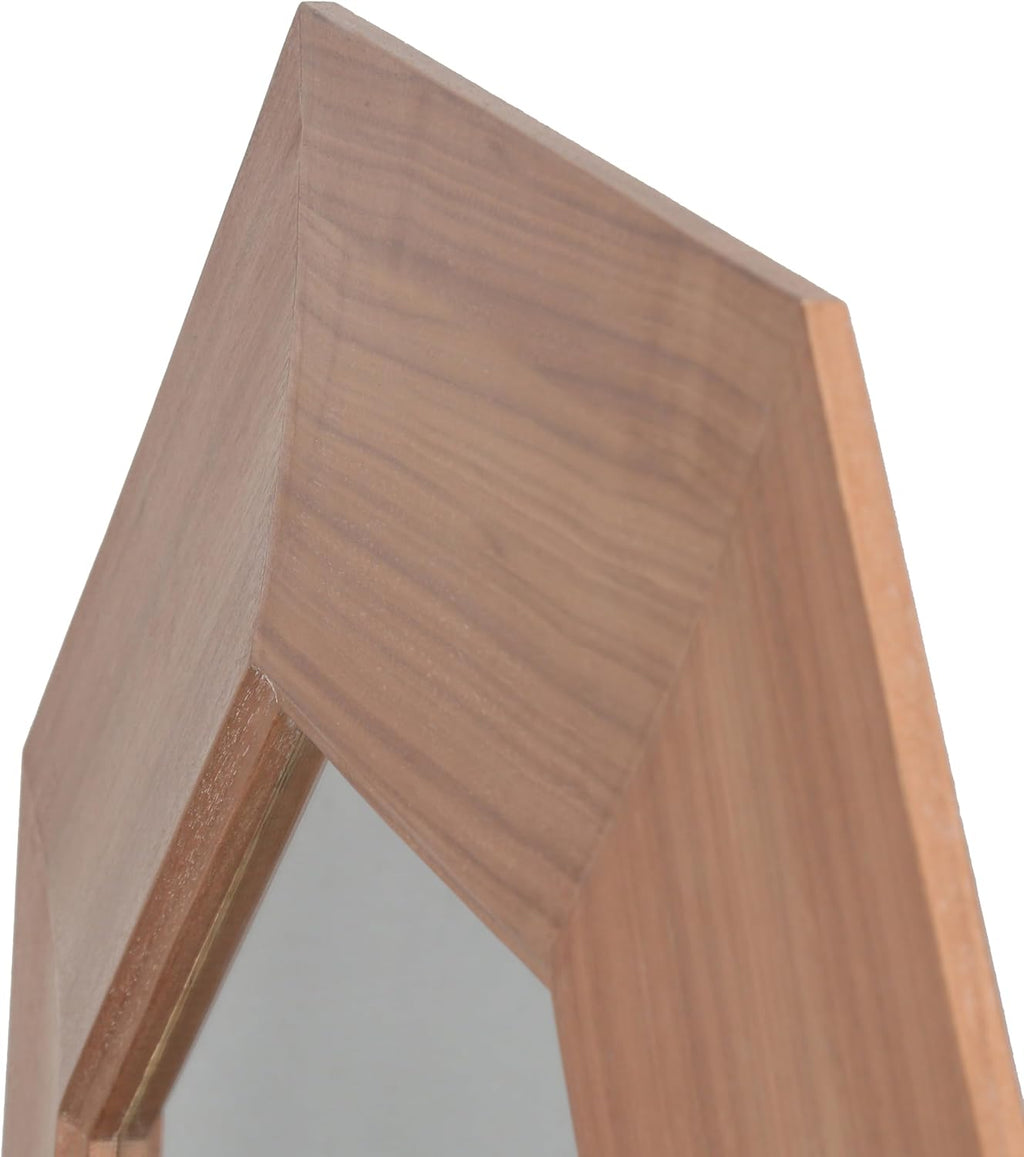 SAFAVIEH Couture Collection - Lacarlo Walnut Wood Octagon Mirror