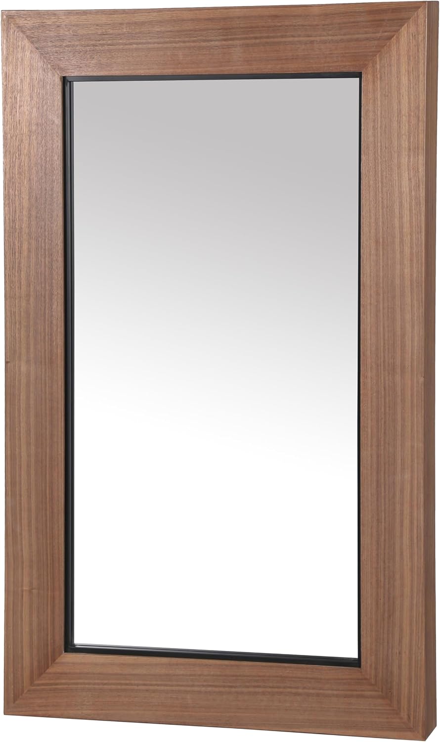 SAFAVIEH Couture Collection - Lacarlo Walnut Wood Rectangle Mirror