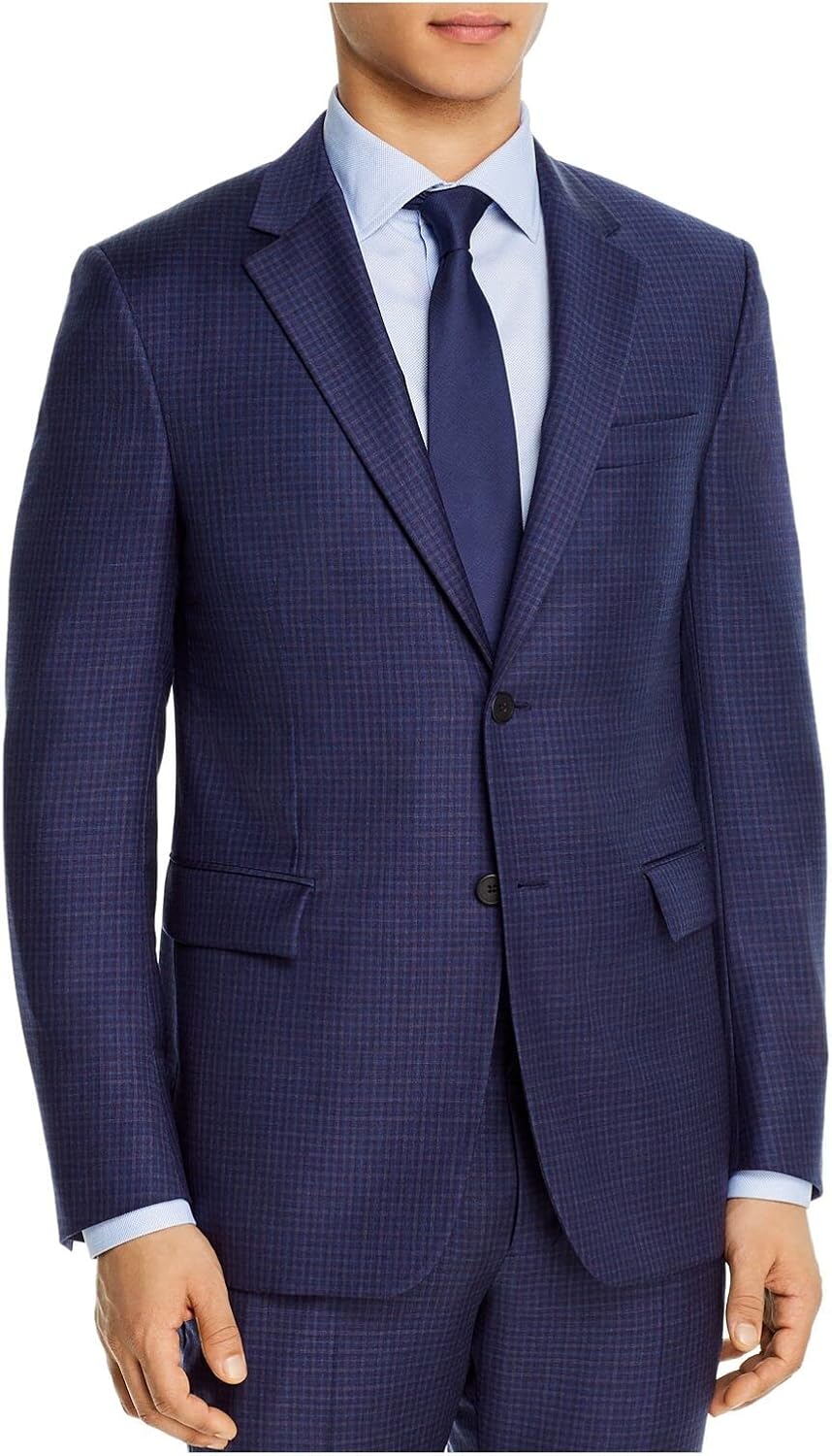 Theory Mens Bowery Navy Single Breasted, Extra Slim Fit Wool Blend Suit Separate Blazer Jacket 40S
