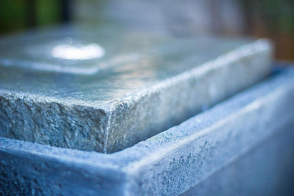 19' Stone Chest Fountain and Birdbath with LED Lights