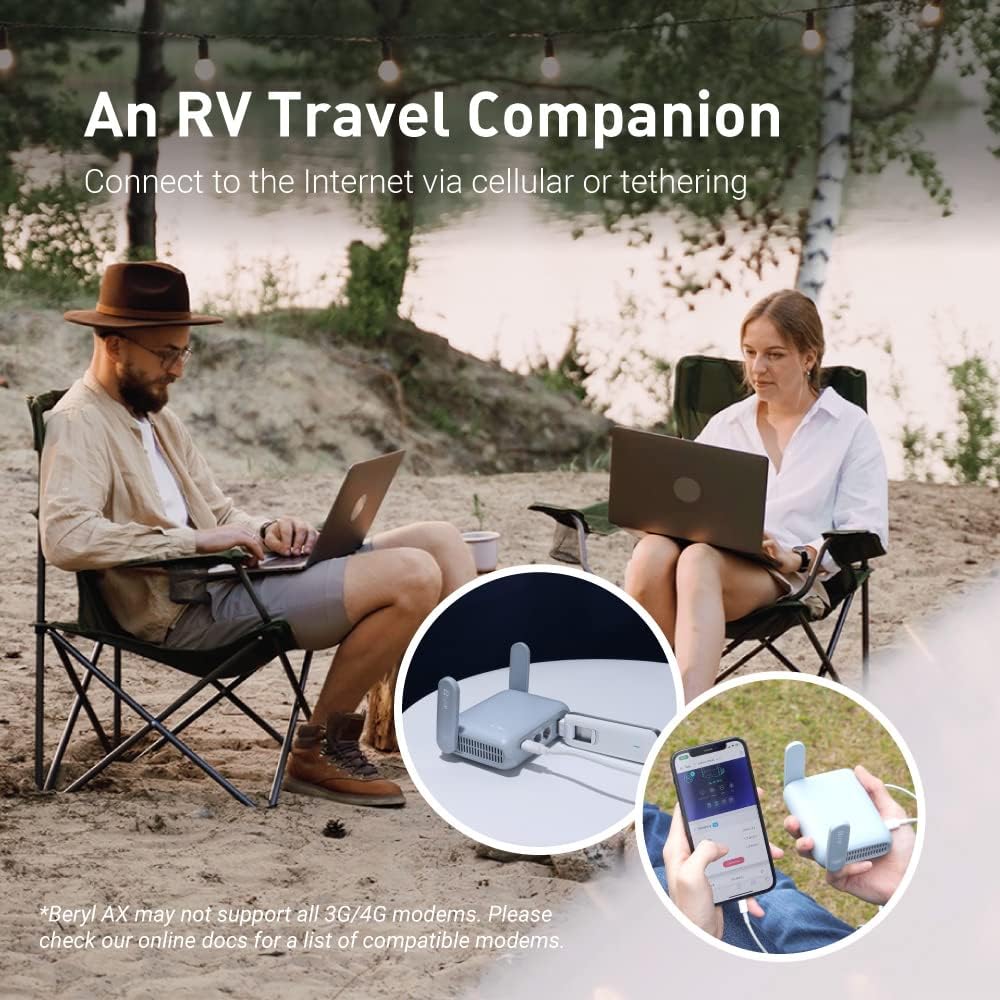 GL.iNet GL-AX1800(Flint) WiFi 6 Dual Band Gigabit Wireless Internet Router & GL-MT3000 (Beryl AX) Portable Travel Router