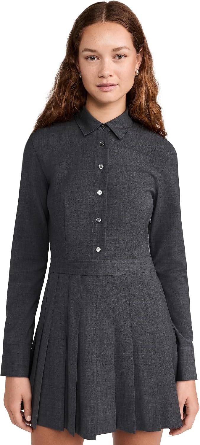 Theory Women's Pleated Skirt Mini Dress