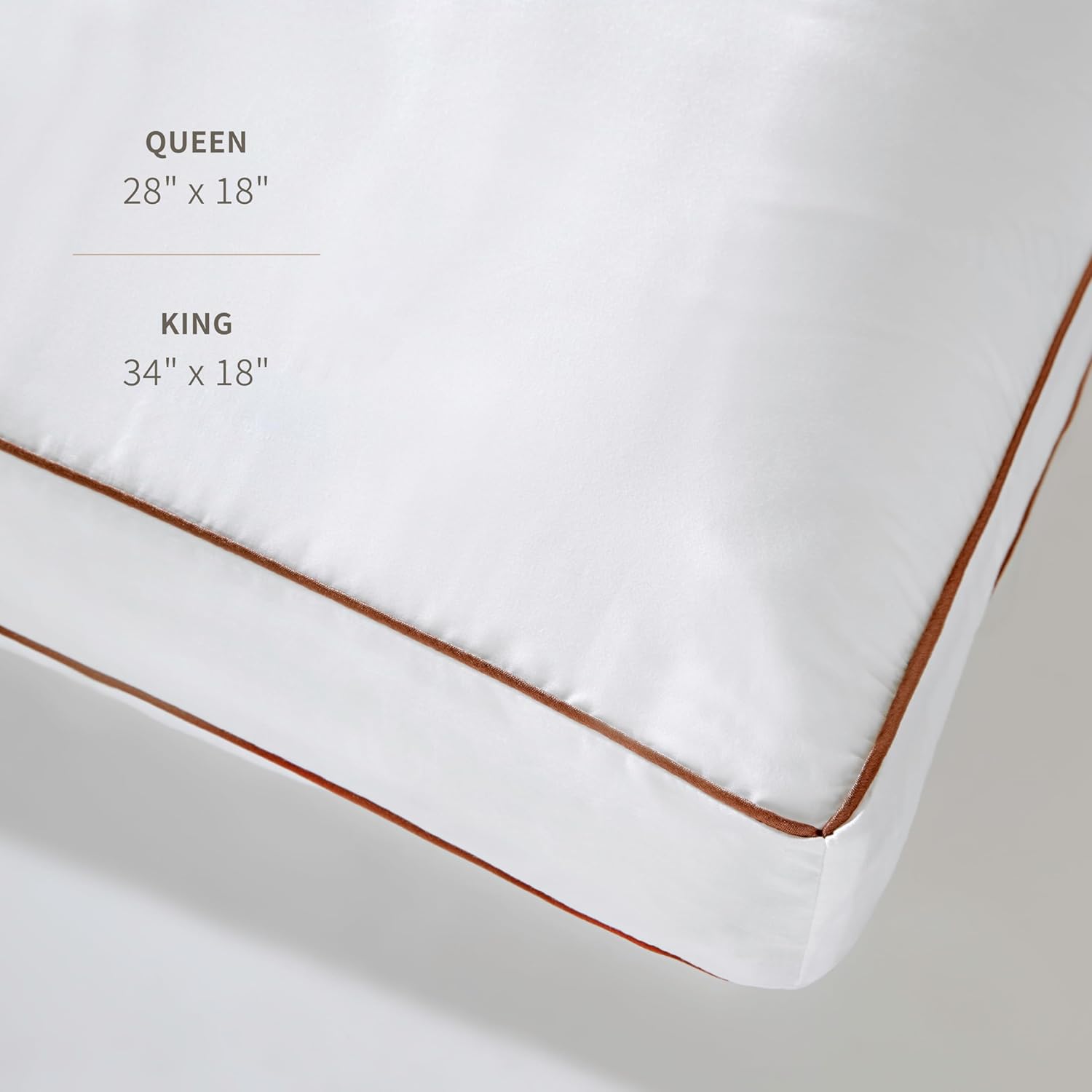 Saatva Latex Pillow - Standard Loft (4' - 5') - Hypoallergenic Pillow with Shredded Latex Core - Breathable - Machine Washable Organic Cotton Cover - King (34'x18') 1 Pack