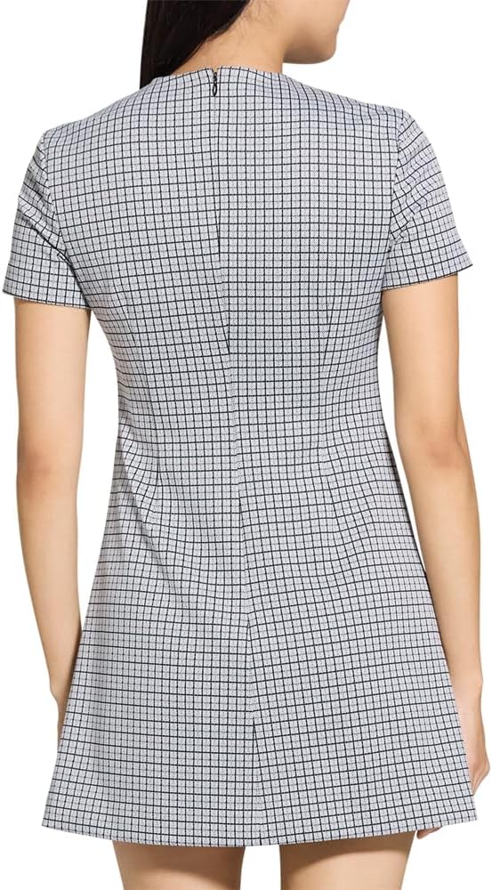 Theory Women's Grid A-line Mini Dress