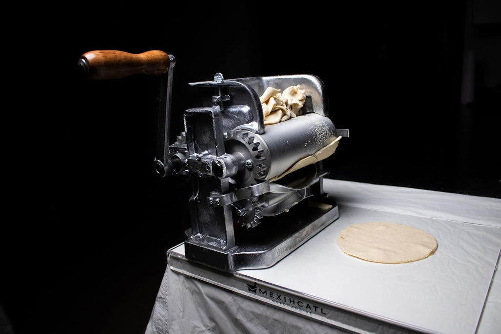 Tortilla Press/Maker with Rollers - Easy One-Handed Operation, Quick-Release Clamp, Setup & Recipe Guide - MEXIHCATL MERCHANDISE