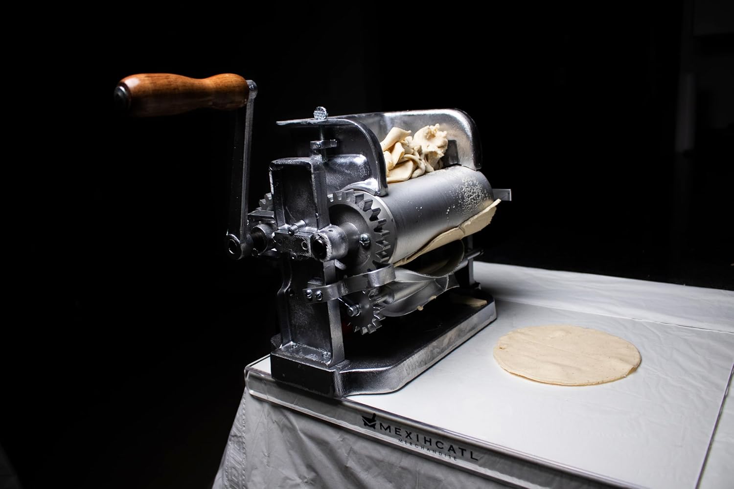 Tortilla Press/Maker with Rollers - Easy One-Handed Operation, Quick-Release Clamp, Setup & Recipe Guide - MEXIHCATL MERCHANDISE