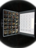 Grade 8 Bolt, Nut & Washer Assortment 490 pcs Yellow/Gold Zinc Plated Finish Multi-Purpose Comprehensive Hardware Fastener Assortment Kit Cit00998Riv