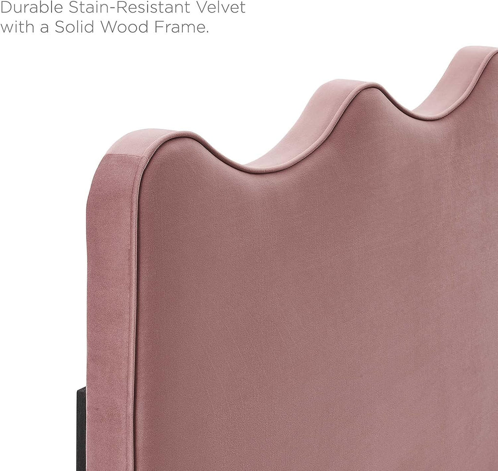 Modway Athena Performance Velvet Full/Queen Headboard in Dusty Rose