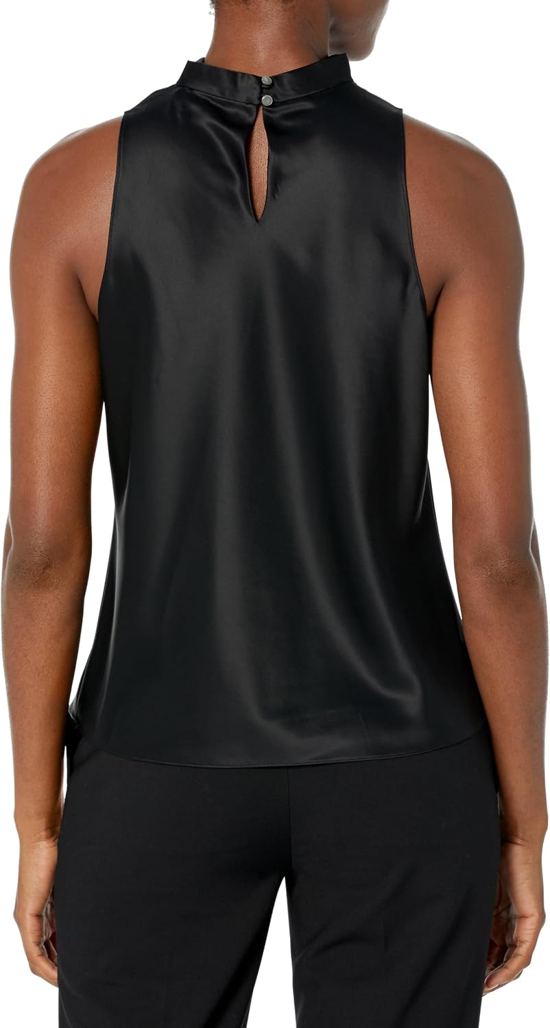 Theory Women's Satin High Cowl-Neck Top