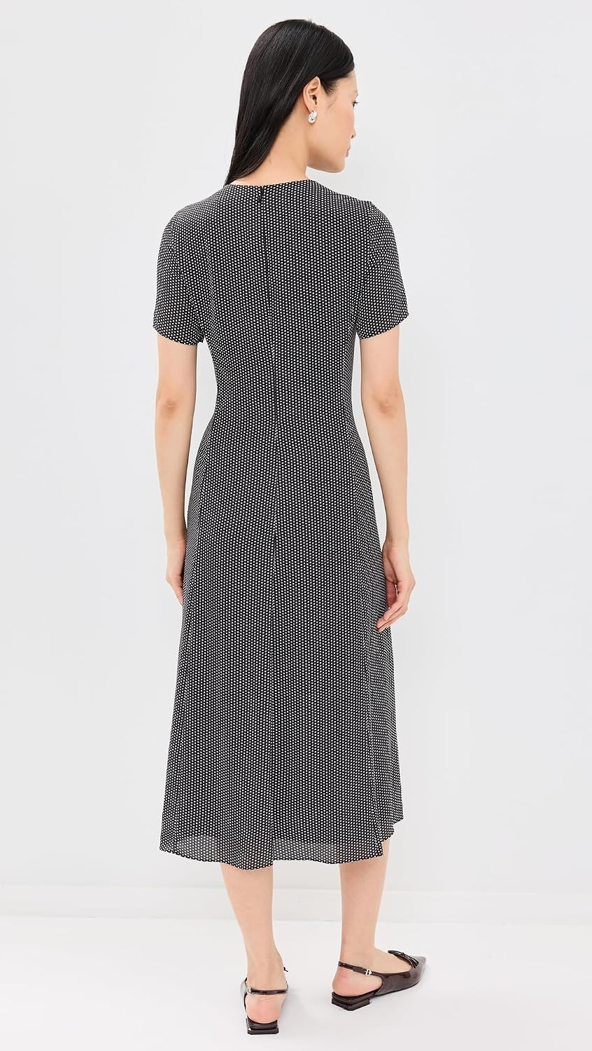 Theory Women's Short Sleeve Flare Midi Dress