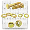 USA Made Grade 8 Hex Cap Bolts Screws, Nuts, Flat Washers, Lock Washers Assortment Kit - 2011 Pieces!
