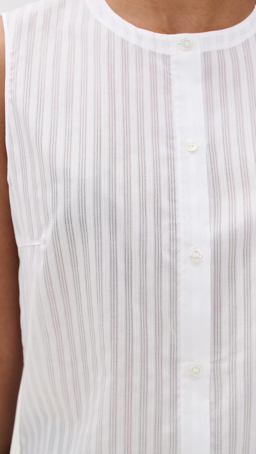 Theory Women's Sleeveless Button Down Shell