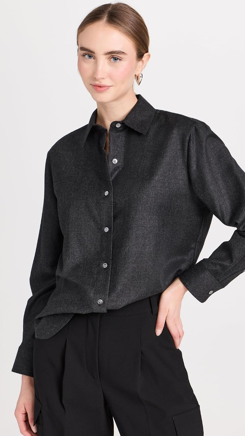 Theory Women's Flannel Classic Menswear Shirt