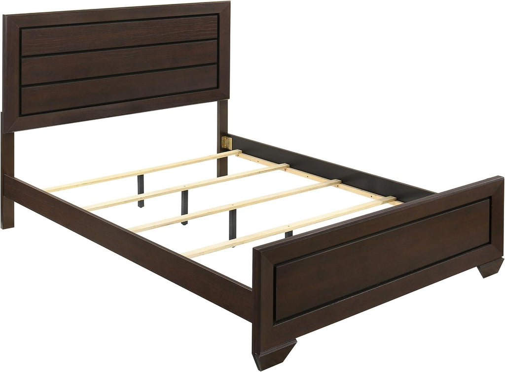 Coaster Home Furnishings Kauffman Transitional 5-Piece Bedroom Set Queen Size Panel Bed Frame 54-inch Headboard Dark Cocoa 204391Q-S5
