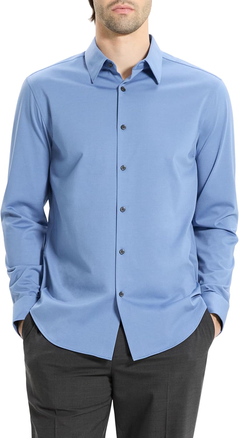 Theory Men's Sylvain Shirt in Structure Knit