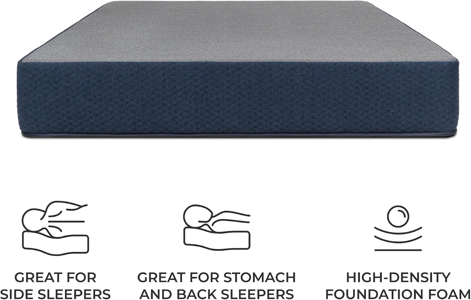 DREAMFOAM Brooklyn Bedding Copperflex Essential 12' Gel Memory Foam Mattress with Stain Protection, Short Queen |Made in Arizona