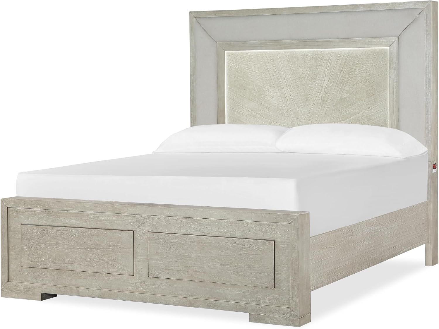 First of a Kind Celine Modern 5 Piece Queen Bedroom Set with Warm Wood Finish Clean Contemporary Design Coordinated Furniture Collection