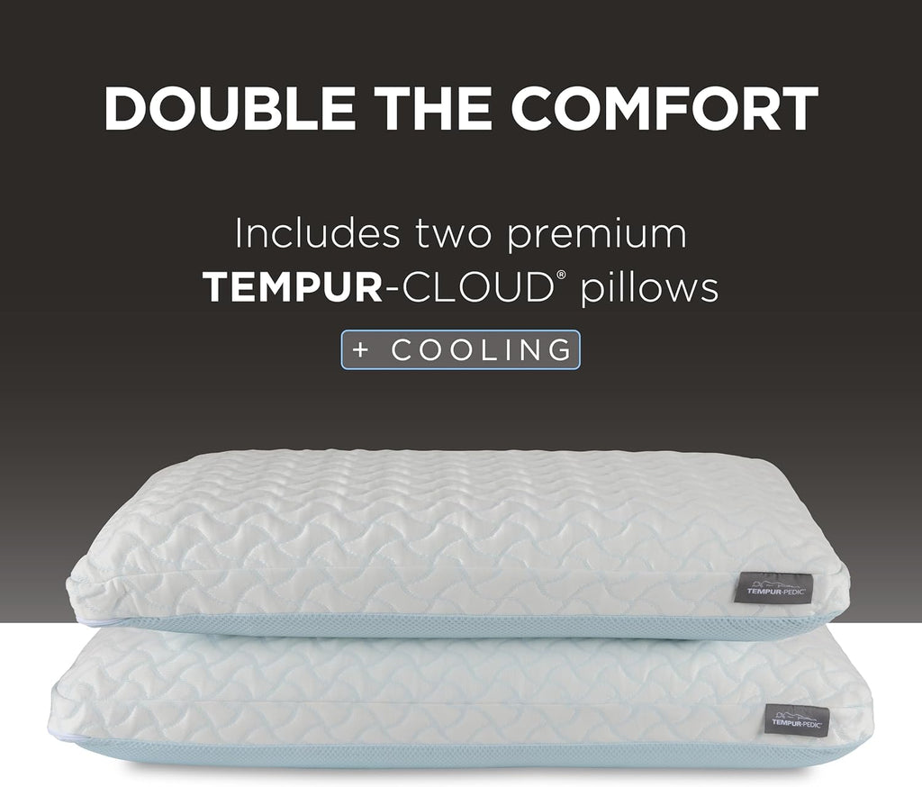 Tempur-Pedic TEMPUR-Cloud® + Cooling Pillow, King - 2-Pack