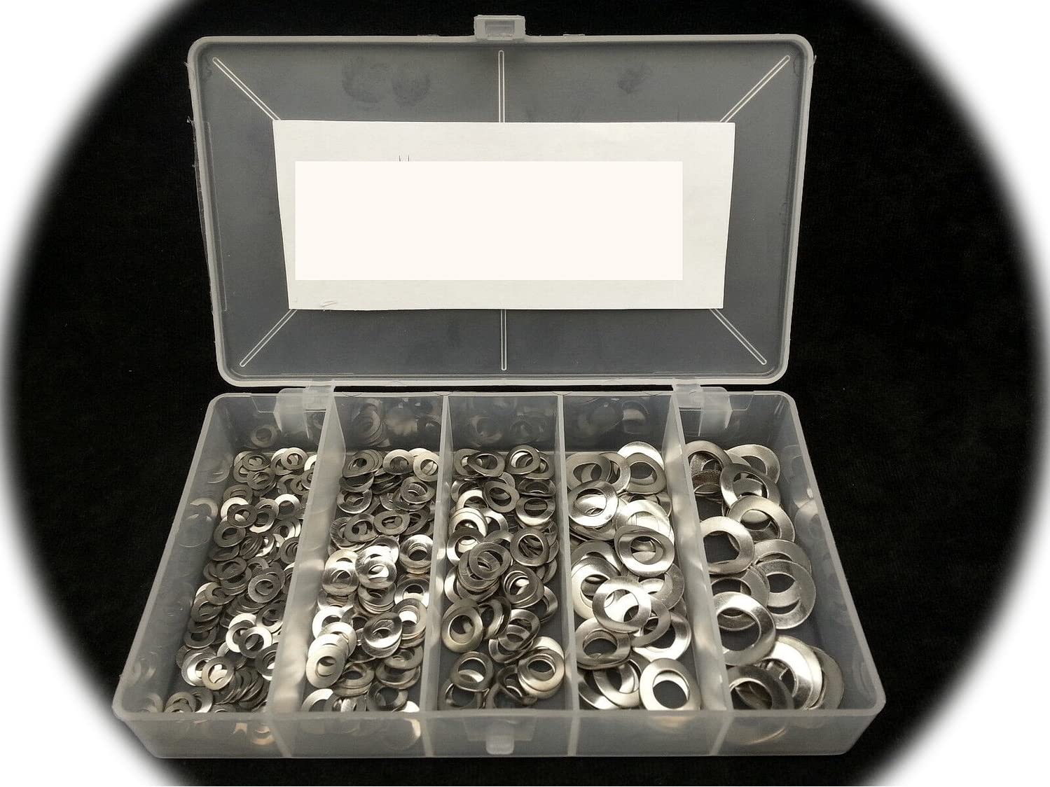 Metric Wave/Curved Washers Assortment 290pc A2 / 18-8 Stainless Steel Din137A Hardware Fastener Kit Set RV8429S
