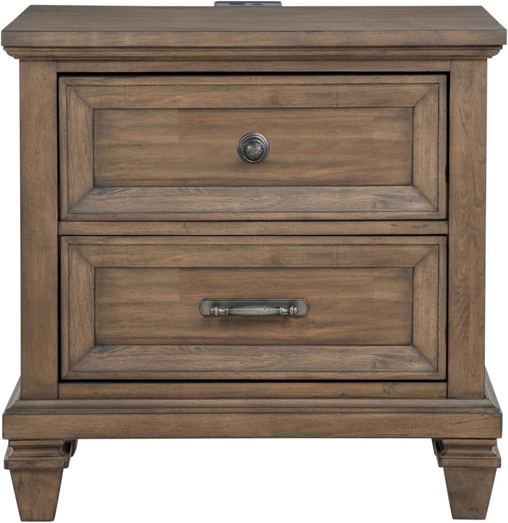 New Classic Furniture Mariana 5-Piece Wood Cal King Bedroom Set, Vintage Mocha