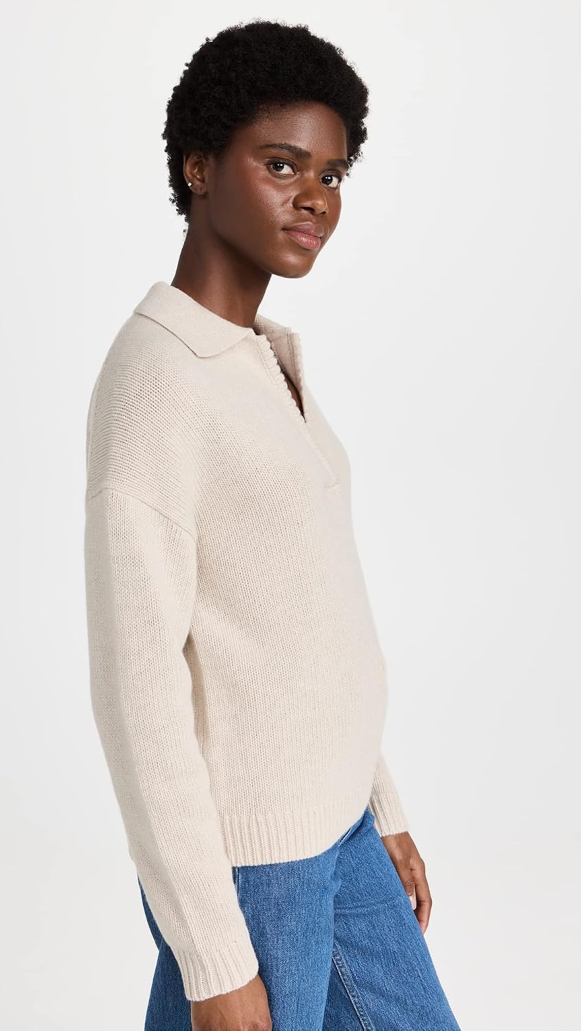Theory Women's Scallop Polo Sweater