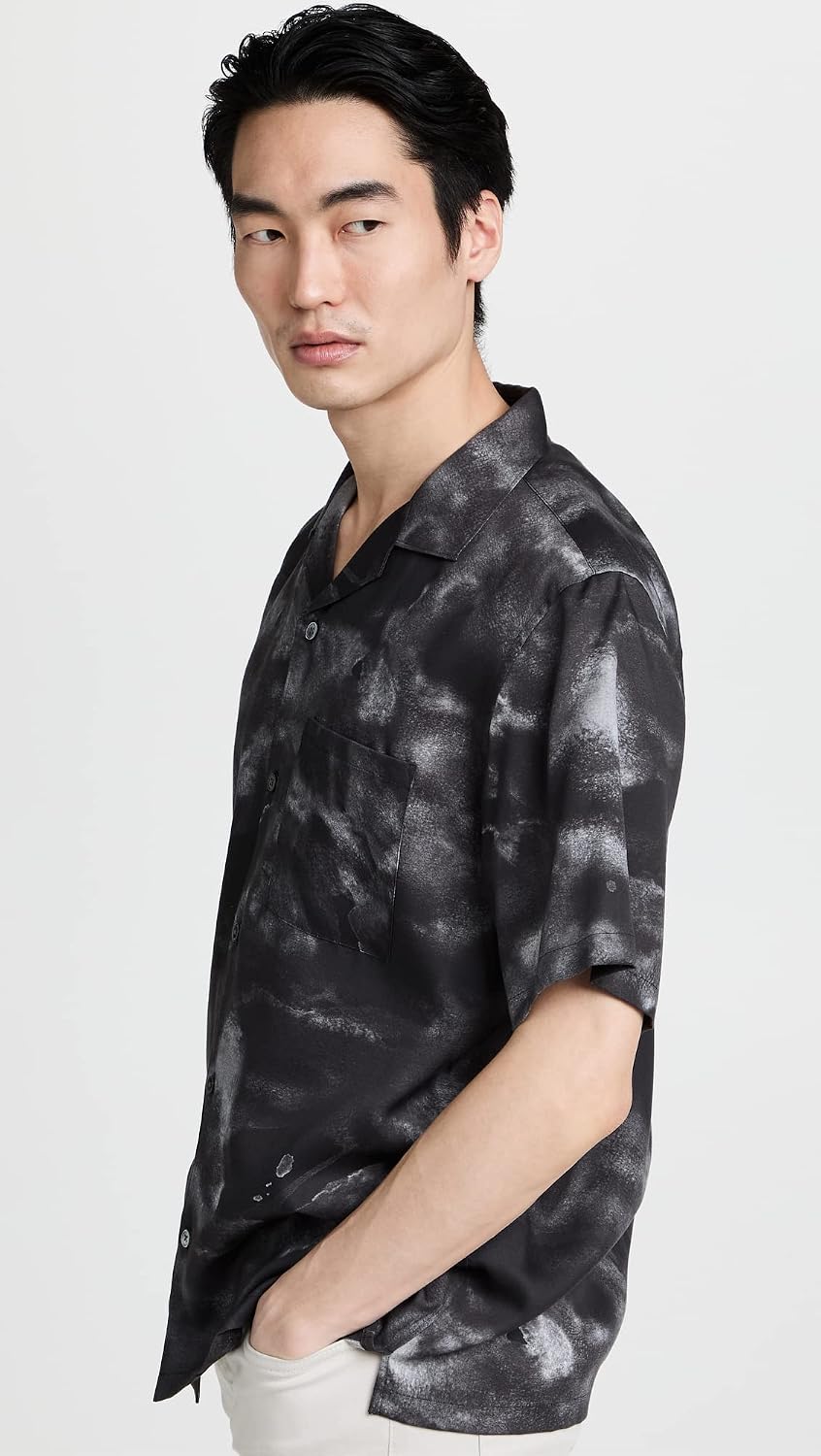 Theory Men's Men's Noll Ss Cc Nt Cloud Print