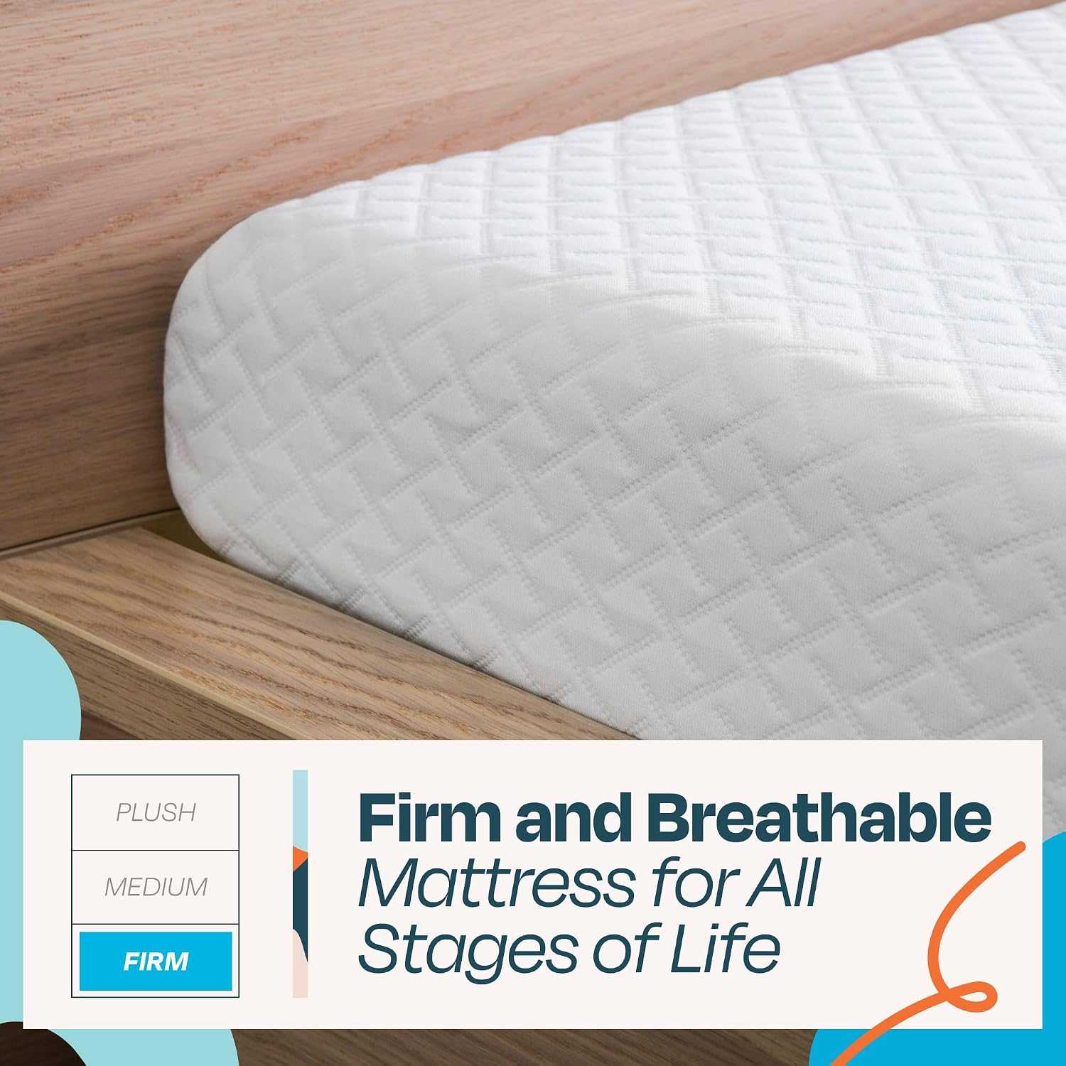 Linenspa 5 Inch Gel Infused Memory Foam Mattress - Twin XL Size - Firm - Low Profile Bed - Mattress in a Box - Youth or Kids Bed, Guest Bedroom - Pressure Relieving and Breathable - CertiPur Certified