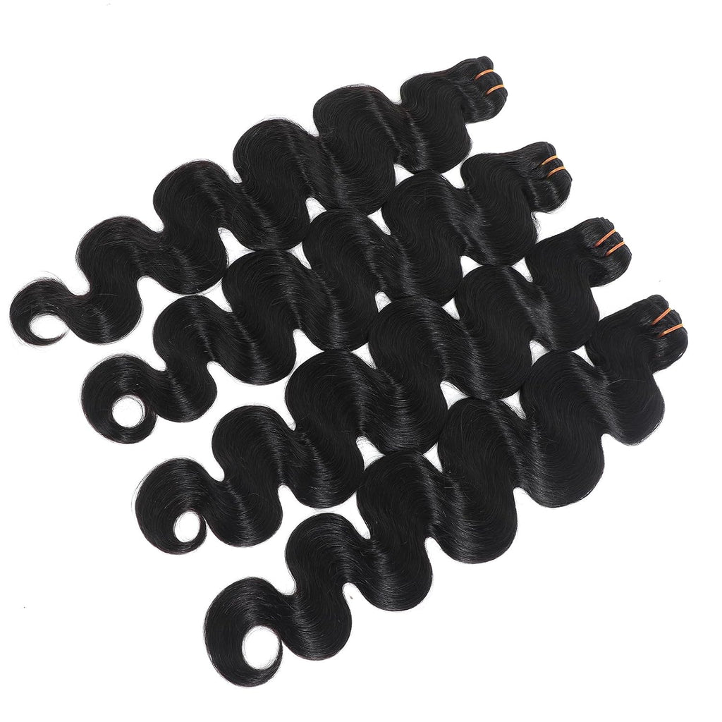 16A Raw Body Wave Bundles Human Hair 100% Human Hair Bundles,Triple Lifespan Virgin Remy Hair Extensions,Keep Texture Silky Soft After Multiple Washes (14 16 18 20 Inch)